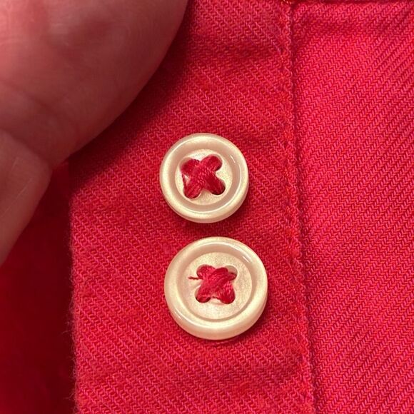 PETER MILLAR Plaid Button Up Blouse Pink Orange Women’s Size Small - Picture 5 of 7